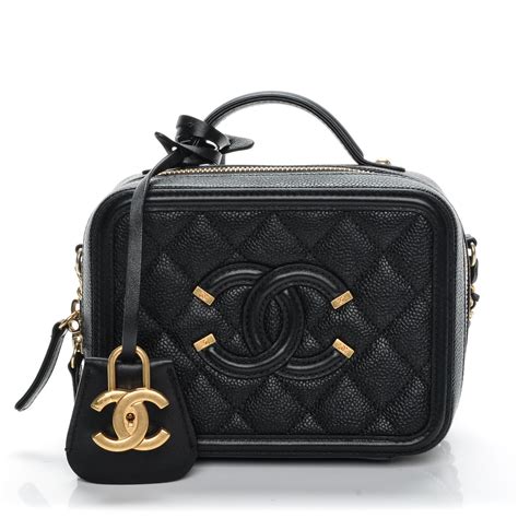 black chanel bottle case|Chanel mini vanity case.